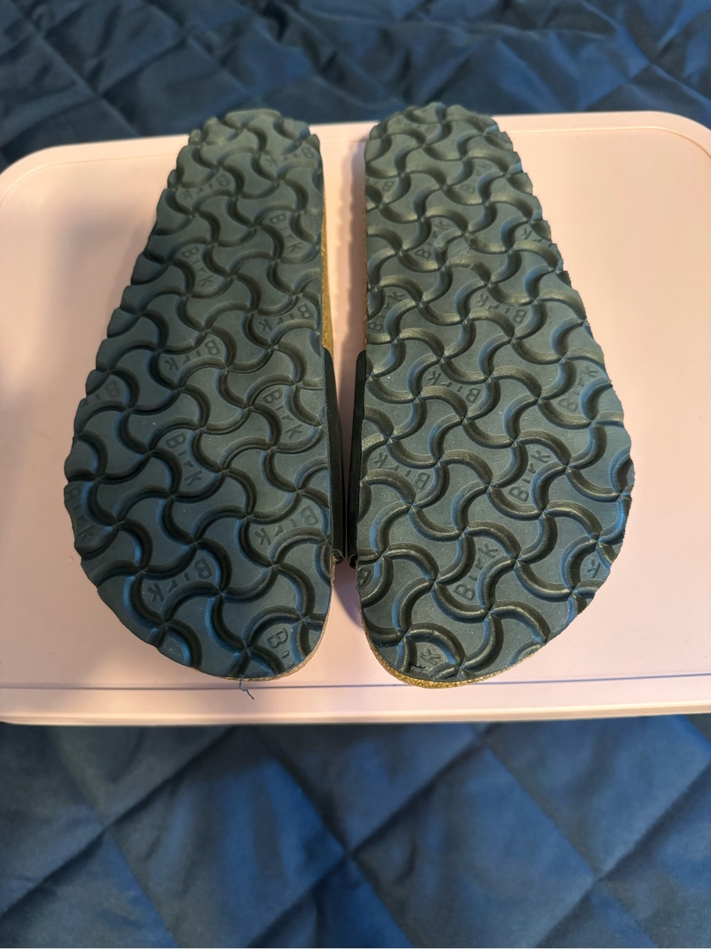 Birkenstock Black Leather Single-Strap Slide with Silver Buckle - Picture 4 of 5